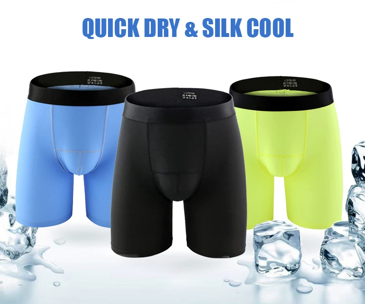 Марлевые шорты Боксеры длинные Ethika трусы-боксеры из Ice Silk Homme сексуальное Calecon Ethika Мужское нижнее белье боксеры для мужчин нижнее белье шорты для мужчин