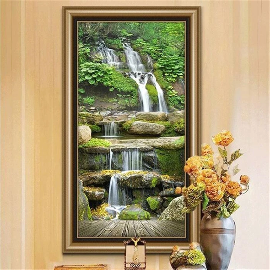 3d фотообои на заказ wellyu водопад|3d wallpaper|photo wallpapercustom photo wallpaper |