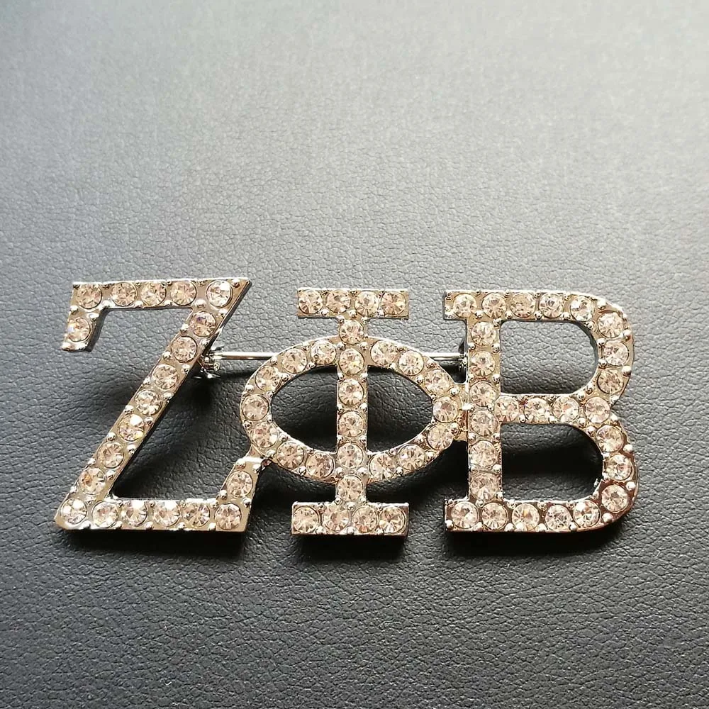 Прямая поставка ZETA PHI BETA Sorority буквы отворот булавка zpb брошь ювелирные