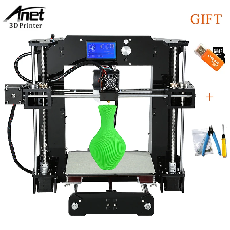 Anet A6 A8 A2 A3s 3D принтер ЖК экран Высокая точность Reprap Impressora 3d акриловая рамка