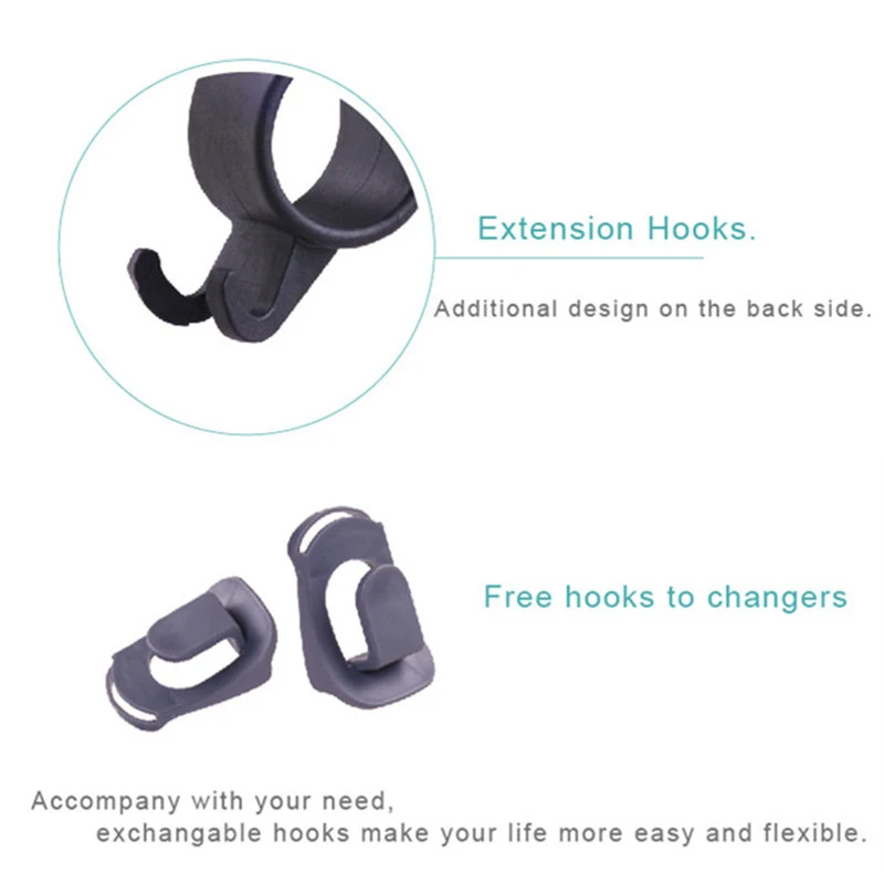 Hypersonic Multi-function 4 In 1 Plastic Double Umbrella Hook Hanger Mount Holder RV SUV MPV Car Accessories Universal | Автомобили и