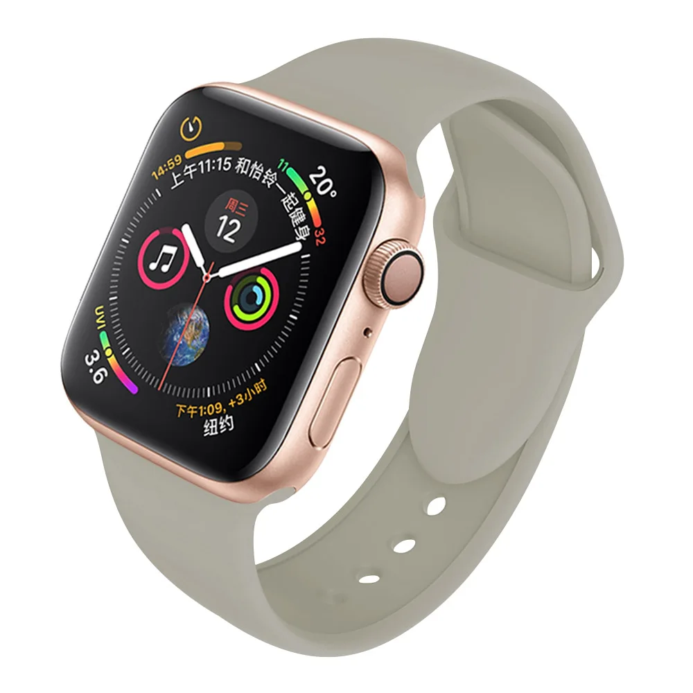 Light Gray SCELTECH мягкий силиконовый сменный спортивный ремешок для 38 мм Apple Watch Series1 2 42 мм ремешок для наручных браслетов для iWatch Sports Edition - Цвет: Light Gray