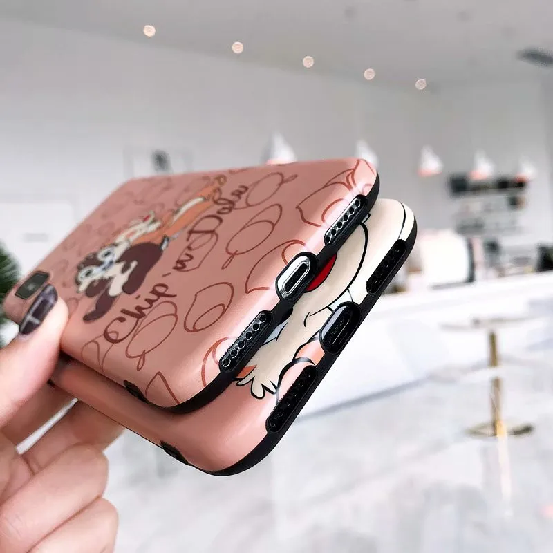Funny Cartoon Tom Jerry Case Voor iPhone X XS XR Max 8 7 6 6s Plus Ultra Thin Slim Fit Soft TPU Cover Cases Coque |