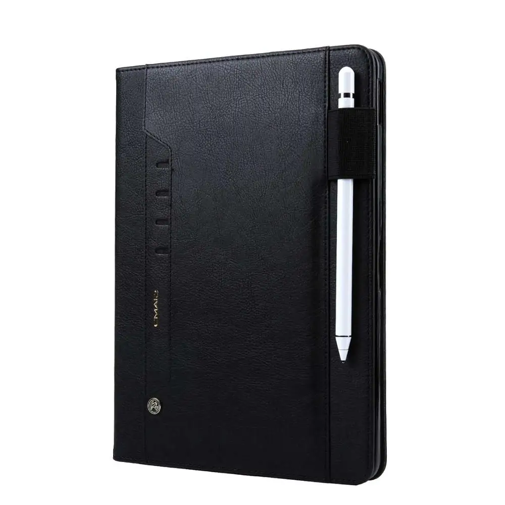 black Роскошный чехол для iPad Pro, 11 дюймов,, выпуск, бизнес, складная подставка, чехол-книжка с отделением для карт, Кошелек, Чехол для iPad Pro 11, чехол s Coque - Цвет: black