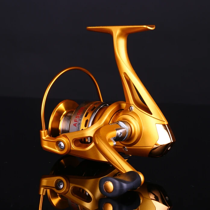 Спиннинг Катушка Рыбалка Морской Пресноводные Золотой Цвет Путешествия