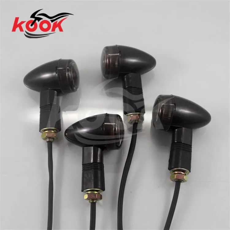 4 шт. желтое освещение черная дымовая линза для harley индикатор мотороллера мото