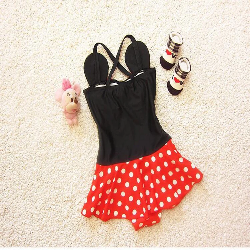 Горячая новинка 2018 купальники для девочек в горошек Милый Летний детский