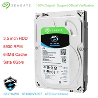 original seagate internal 4tb hdd skyhawk video surveillance hard drive disk 3 5 5900 rpm sata 6gbs 64mb cache st4000vx007