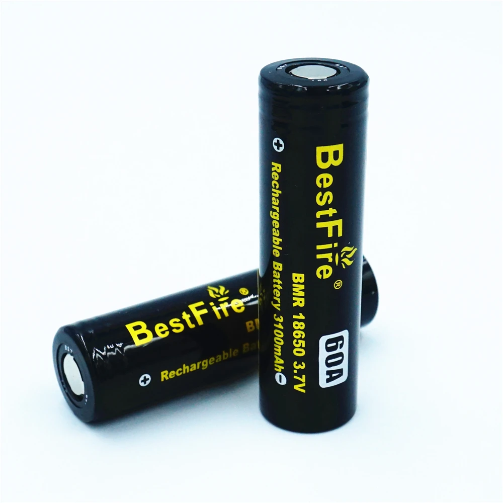 12 шт. Bestfire 18650 Перезаряжаемые Батарея 3 7 V литий ионный аккумулятор 3100 мА/ч 60A для Vape