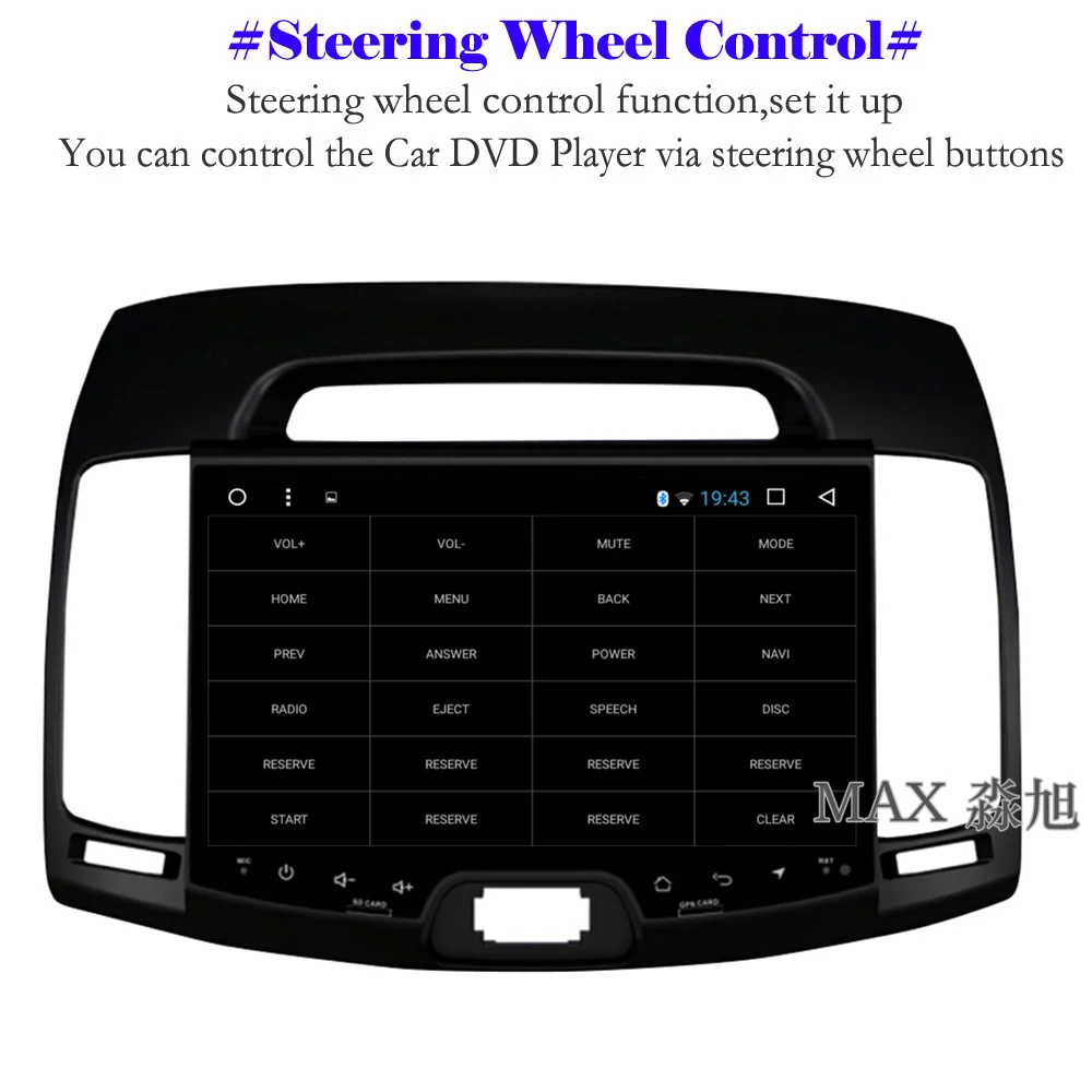 MAX 2G 32G GPS навигация Android 8 1 Автомобильный DVD плеер для Hyundai Elantra 2007 2008 2009 2010 2011 Радио
