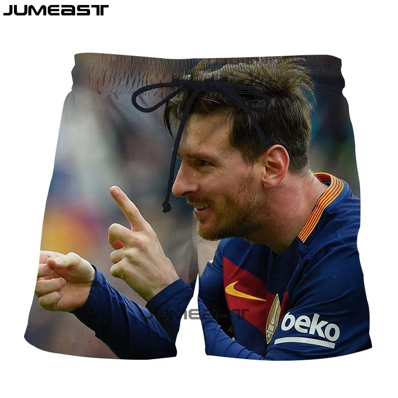 Jumeast Брендовые мужские/женские 3D принты "Футбол" Звезда Lionel Messi шорты летние быстросохнущие пляжные повседневные спортивные брюки короткие брюки - Цвет: 12