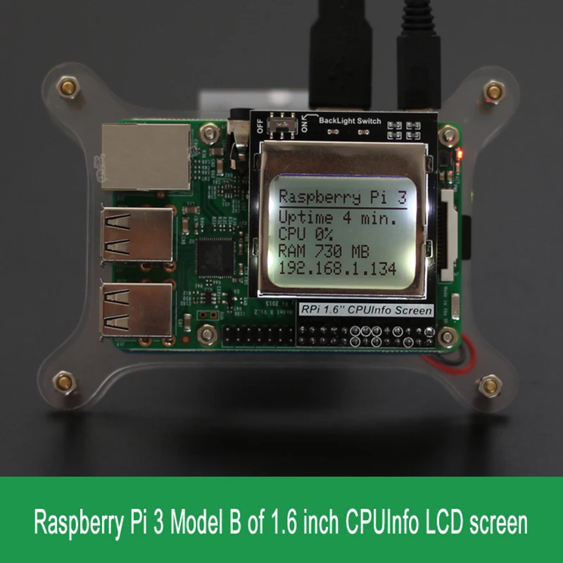 Оранжевый pi/Raspberry Pi 3 Модель B Процессор информация ЖК дисплей Экран 1.6 дюймов 84x48 с