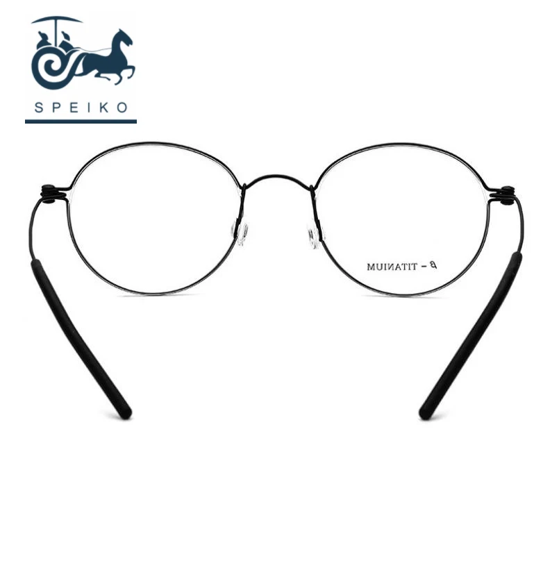 Оправа в титановой оправе 9901 полуоправы круглые очки для чтения при близорукости