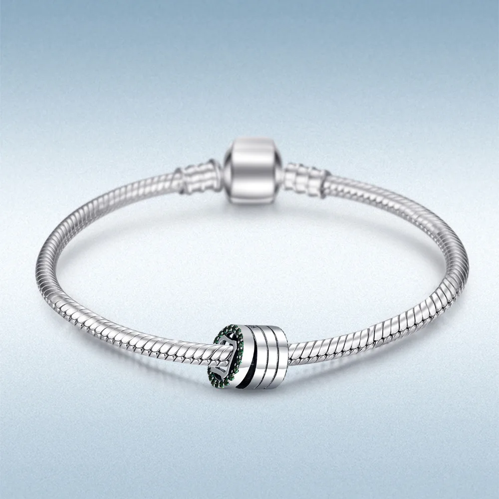 JewelryPalace Винтаж зеленый кубический цирконий Китайский Медь монета Шарм бисера Fit