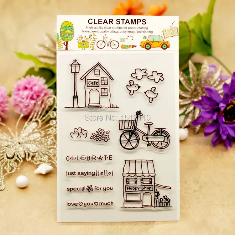 Скрапбук DIY фото карты учётная запись резиновый чистый штамп для скрапбукинга