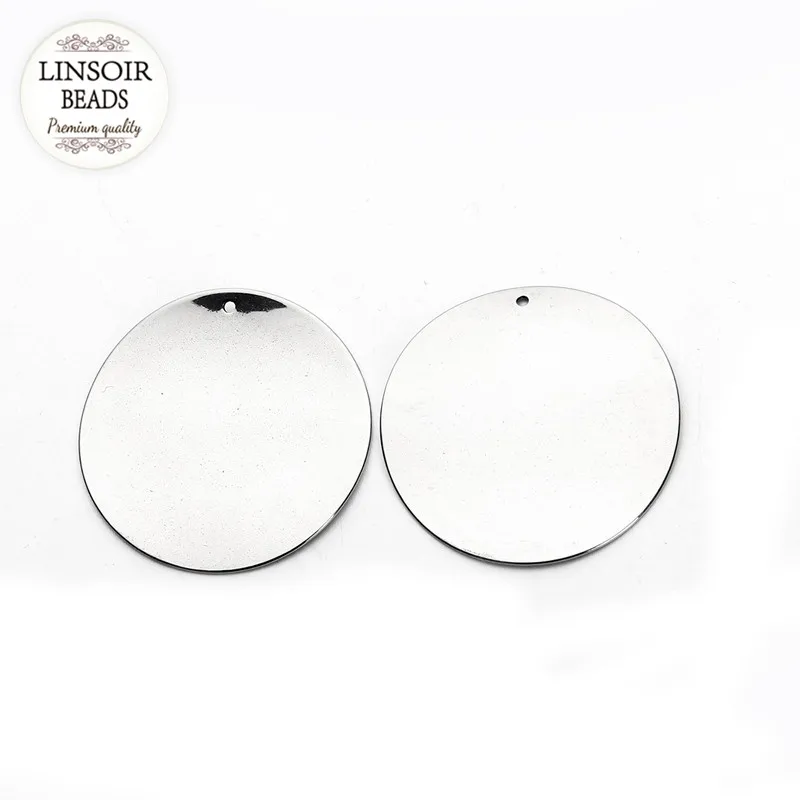 5 шт./лот круглые подвески серебристого цвета из нержавеющей стали кривые пустые