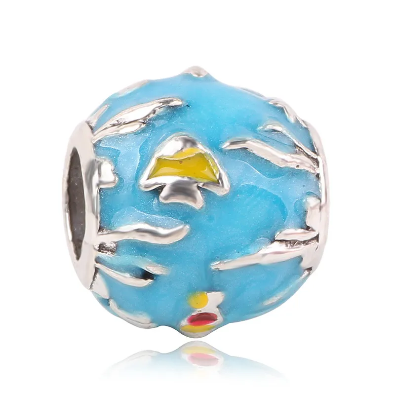 K101 Dodocharms, новинка, модные ювелирные изделия, браслет, Микки, серебро, пентаграмма, ожерелье, браслет, подвеска, Подходит для Pandora, бусина, в форме сердца, цвет - Цвет: K101