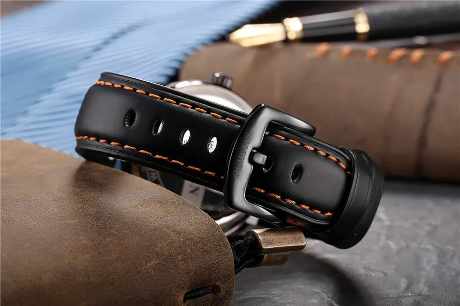 

Waterproof Men Watches Top Brand Genuine Leather Business Clock Luxury Casual Watch Men's Quartz Sports Wrist Watch Relogio 2019