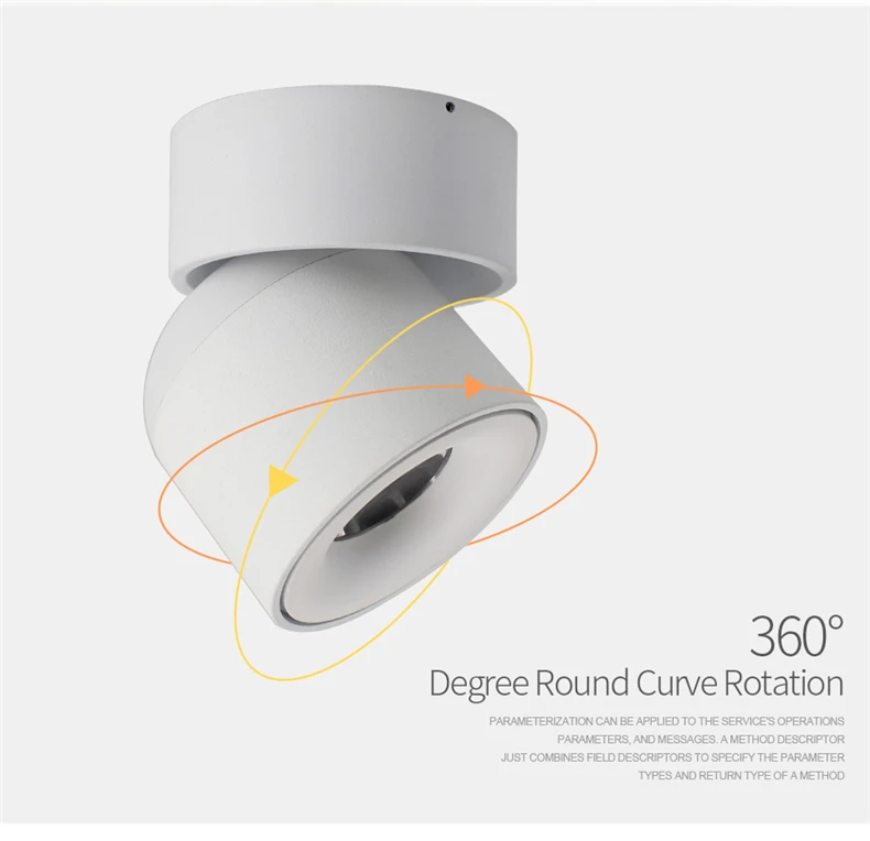 Led Surface Mounted Ceiling Downlight Adjustable 90 degrees Nordic Spot light for indoor Foyer,Living Room AC 90-260V