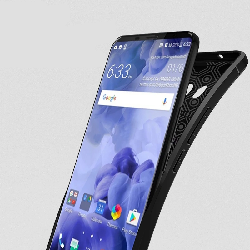 Для HTC U11 Plus чехол Премиум оригинальный силиконовый кожаный защитный мягкий