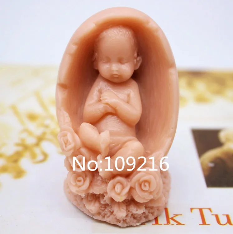 Новый продукт! 1 шт. 3D A Boy Baby In The Cradle (zx213) форма для мыла ручной работы из пищевого