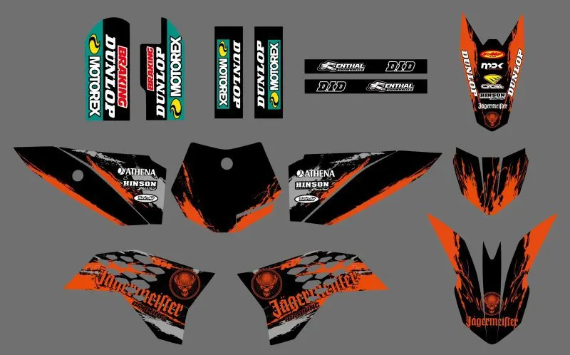 Наклейки на мотоцикл Grphics наклейки с фоном для KTM SX50 SX 50 KTM50 2009 2015 Мотокросс Байк