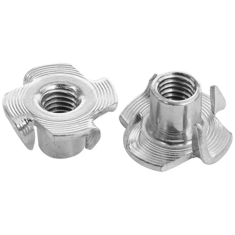 40 шт. M5x8mm T Изолированная оцинкованная гайка 4 когти крепежные гайки|Гайки| |
