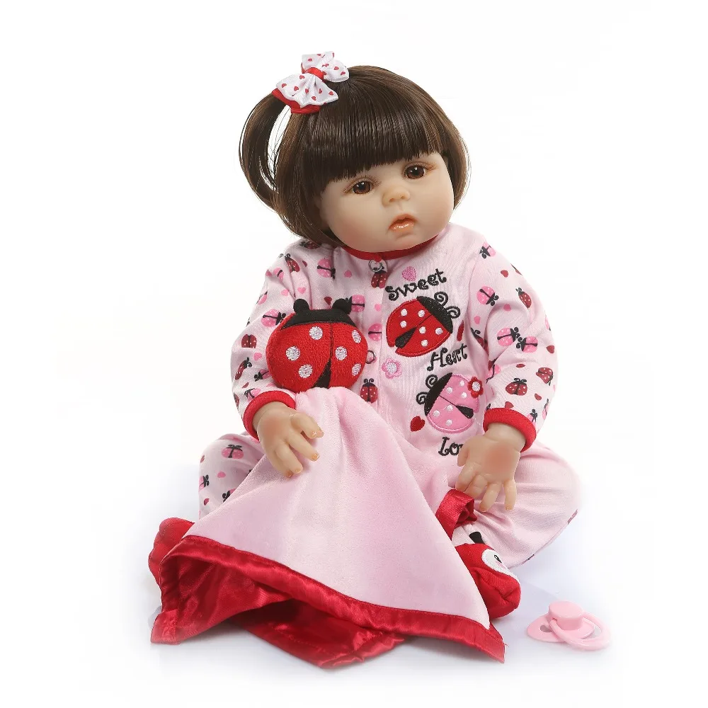 NPKCOLLECTION Мягкие силиконовые 48 см Bebes Reborn куклы живые Детские куклы-игрушки для девочек для ребенка Playhouse подарки на день рождения для девочек Brinquedo