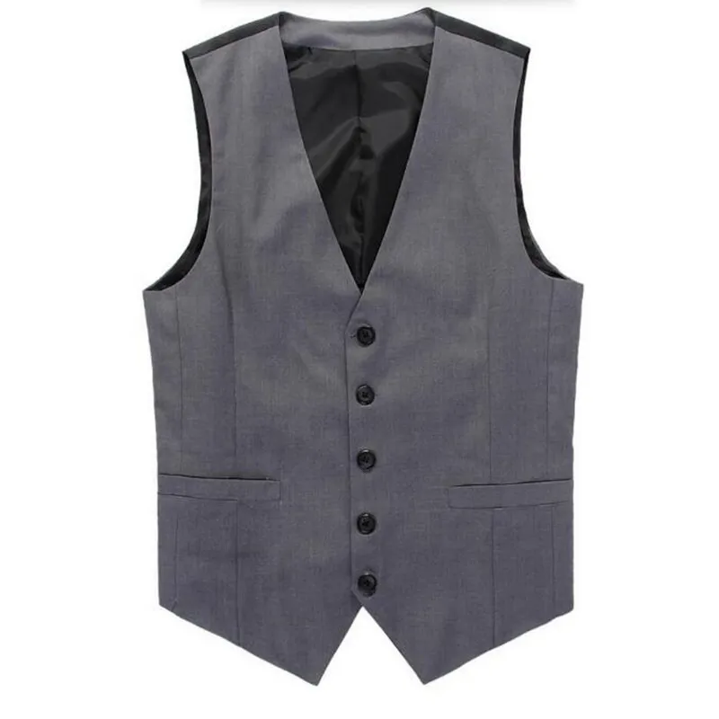 Серый приталенный жилет для мужчин David Beckham деловой мужской костюм Свадебный