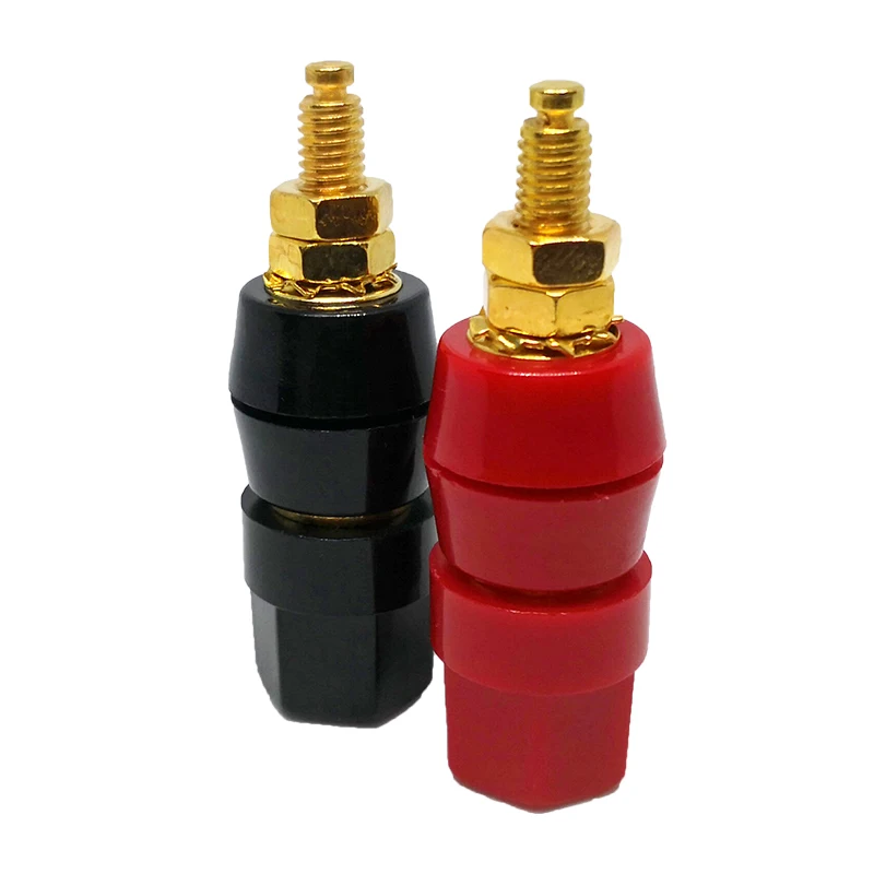 20PCS(black+red) Terminals Red Black Connector Amplifier Terminal Binding Post Banana Speaker Plug Jack Adapter Socket | Обустройство