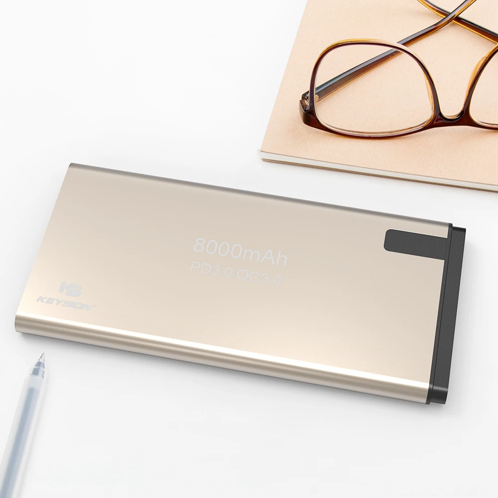 Внешний аккумулятор KEYSION 8000 мАч для iPhone Samsung Huawei Type C PD быстрая зарядка + 3 0 USB