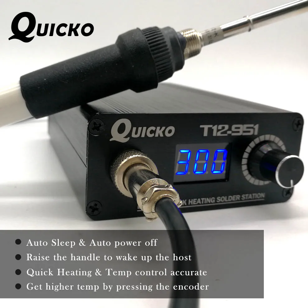 Паяльная станция QUICKO T12 STC со светодиодной подсветкой электронный паяльник новая