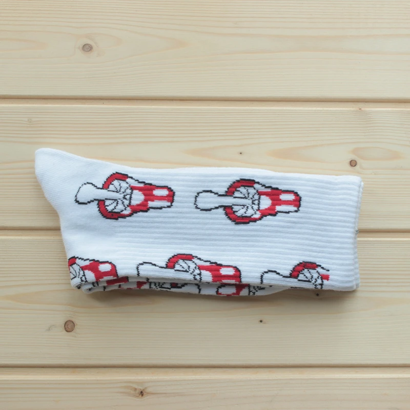 1 пара мужские гольфы в стиле ретро с принтом грибов|knee socks men|brand men socksmen brand |