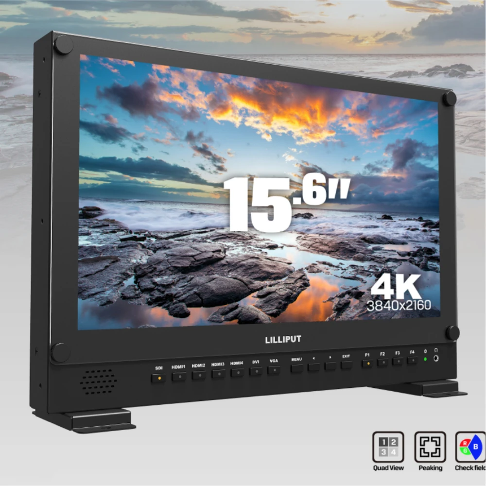 Lilliput BM150-4K вещания 15," 4 K монитор ULTRA-HD 6U стойка HD SDI монитор 3840x2160 SDI HDMI Tally VGA