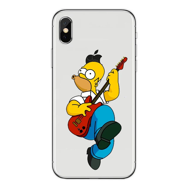 Soft TPU Simpson Homer J. Simpson Силиконовый мягкий прозрачный чехол для телефона iPhone X XS MAX XR 6 6s 7 8 plus SE 5S 5 Барт Симпсон задняя крышка чехол - Цвет: Soft TPU Simpson