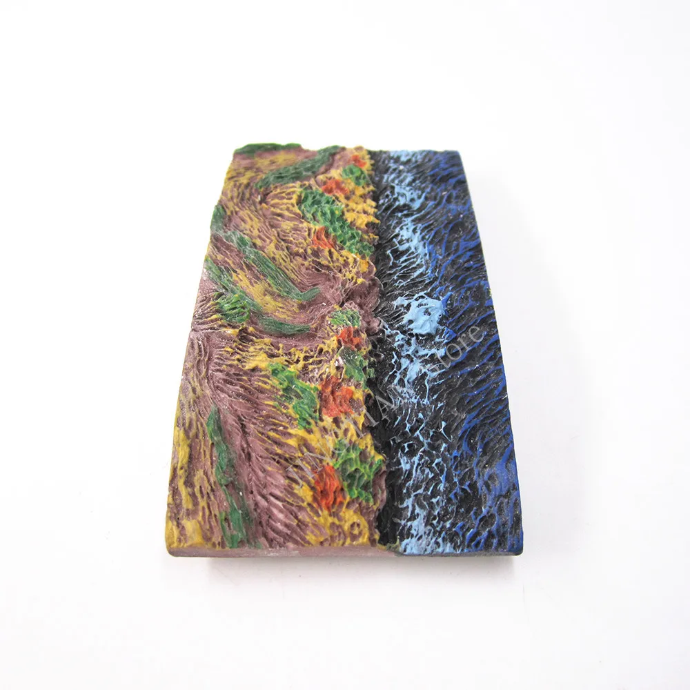 Van Gogh Hand Painted 3D Resin Fridge Magnet Sticker Netherlands Japan Countries City Cute Tourism Souvenir Home Decor Craft Gif