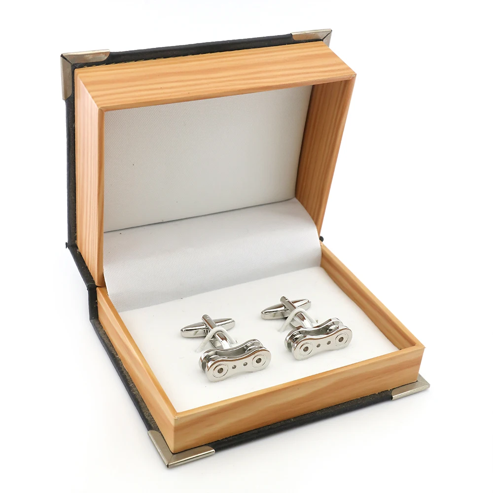 Men's Bicycle Chain Cuff Links Copper Material Silver Color | Украшения и аксессуары