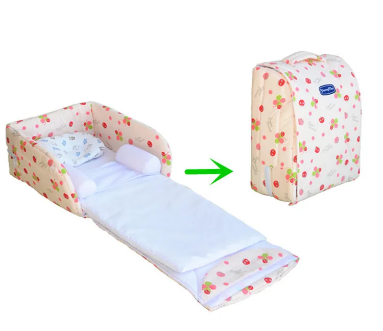 Free Shipping Newborn baby Crib 0-6 months 2colors portable Bed in foldable bassinet Safe cot folding bed | Мебель