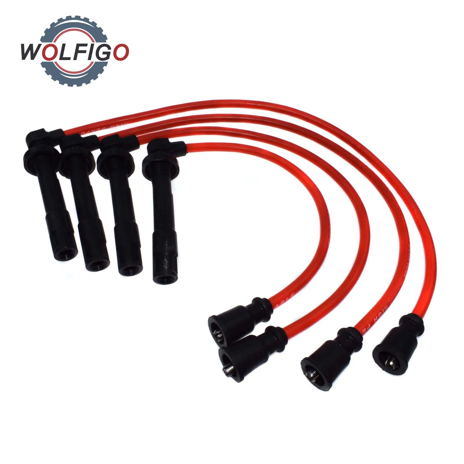 WOLFIGO 4 шт. Свеча зажигания провода силиконовые для Dodge Hyundai Elantra Sonata Kia Optima Mitsubishi Galant