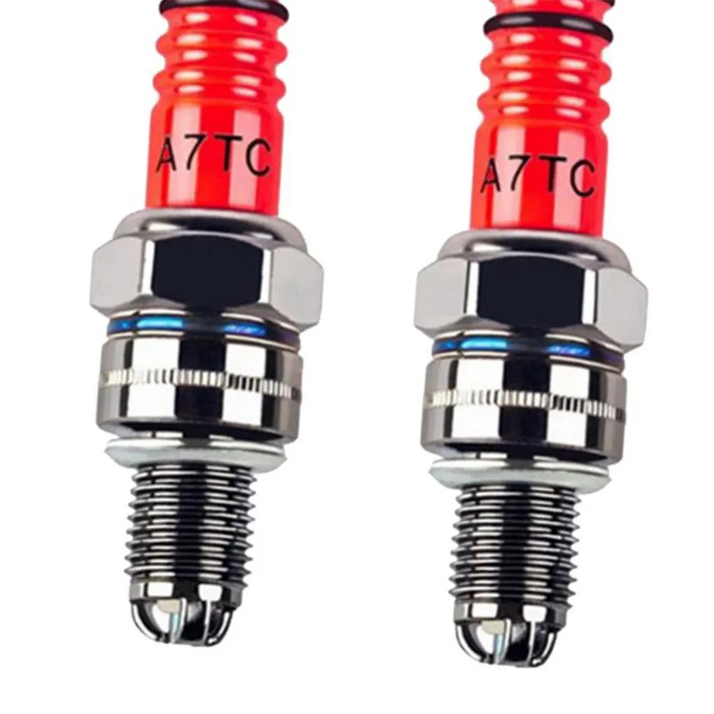 

10pcs Motor Auto Replacement Parts Spark Plugs High Performance 3-Electrode Motorcycle Spark Plug A7TC for 50cc-150cc ATV