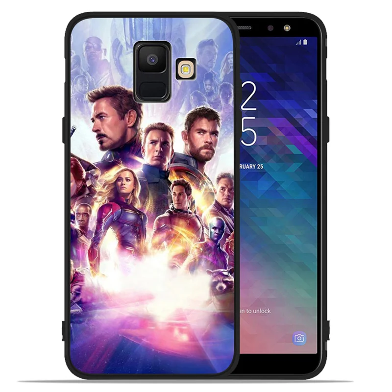 С подвесками в виде милых с принтами "Marvel", "Мстители", Groot для samsung Galaxy A9 A8 A7 A6 A5 A3 J3 J4 J5 J6 J8 плюс чехол для телефона чехол Coque Etui