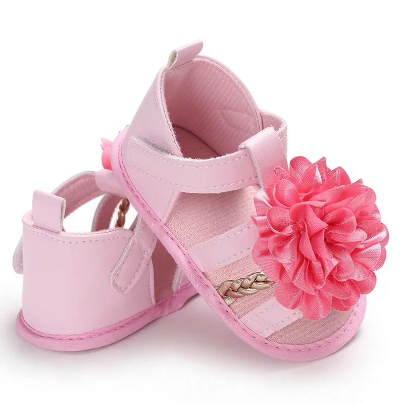 Sweet Baby Girls Flower Prewalkers Summer Shoes Crib Bebe Newborn Princess First Walkers Infant Toddler Soft Soled Beach |
