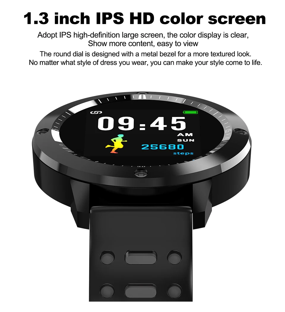 Смарт-часы TimeOwner CF58 IP67, водонепроницаемые, из закаленного стекла, фитнес-трекер, пульсометр, спортивный смарт-браслет