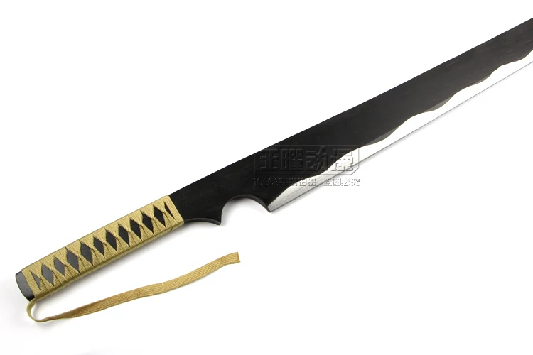 Ichigo меч Bleach Аниме двойное лезвие Wield Zangetsu Kurosaki косплей реквизит декоративный деревянный меч