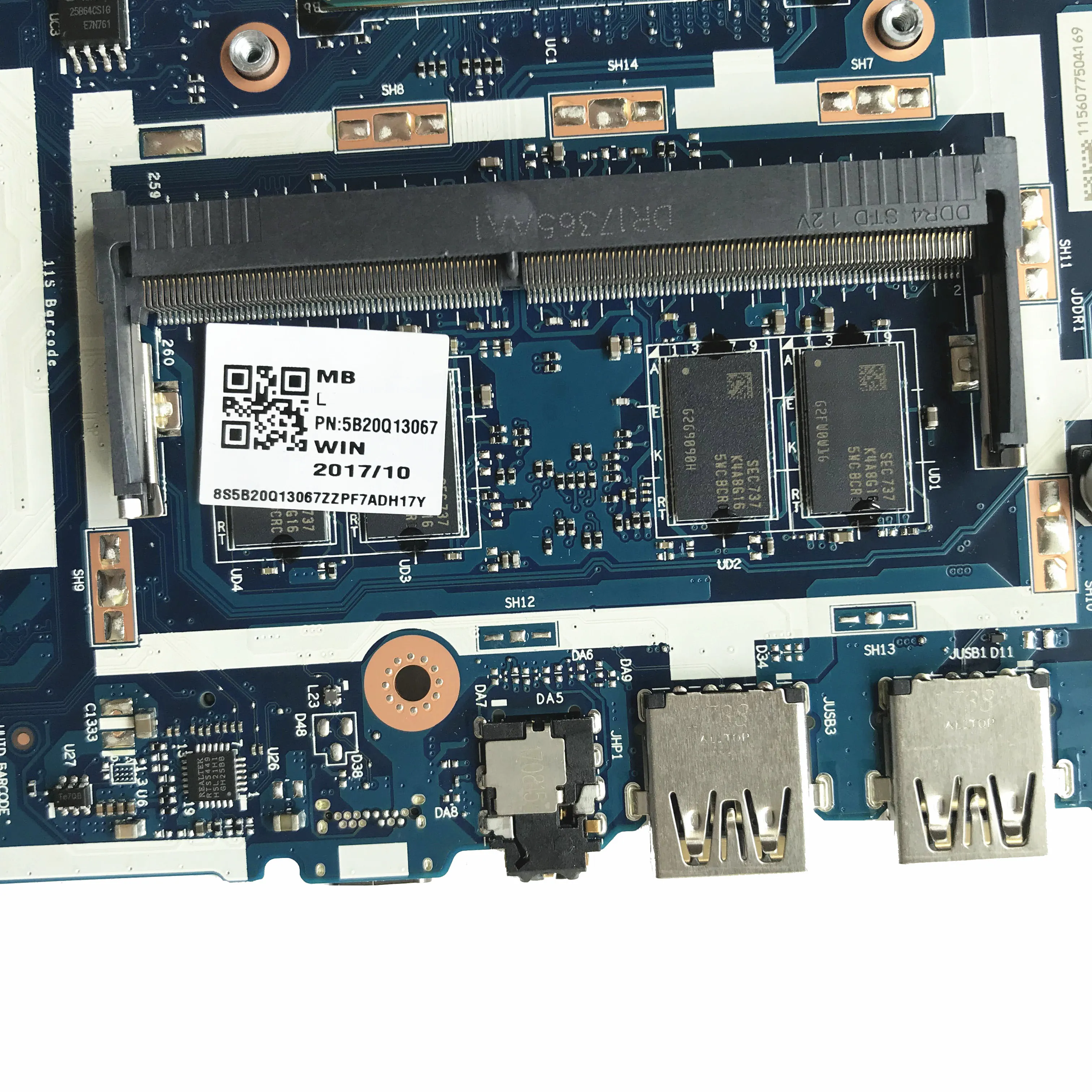 Материнская плата для ноутбука Lenovo Ideapad 320-15IKB со стандартным центральным