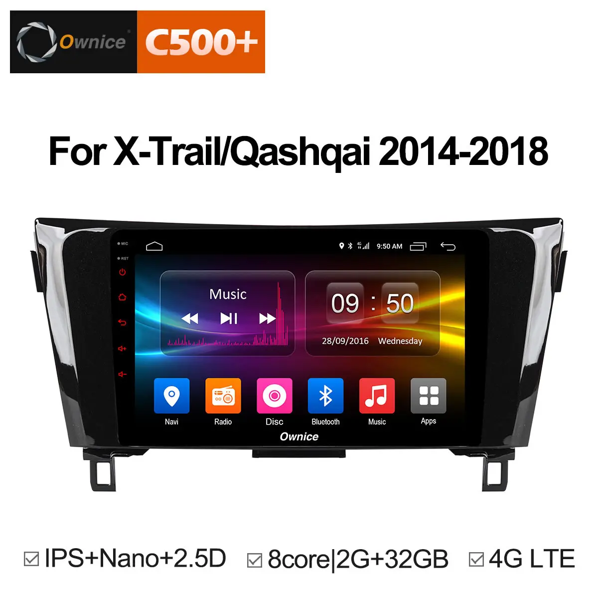 Ownice android 8 1 автомобильный DVD мультимедийный плеер core 2g ram 32 gb rom для Nissan Qashqai X-Trail