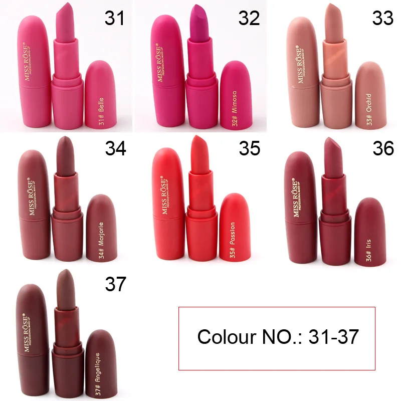Brand lips Matte Moisturizing Lipgloss Makeup Lipsticks Lip Stick Waterproof Lipstick Mate Make up |
