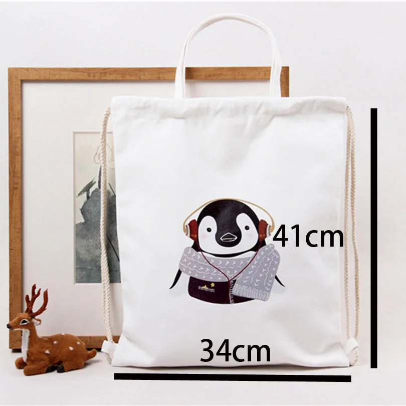 Летняя расцветка в цветные конфеты Drawstring рюкзак супер толстый холщовый мешок