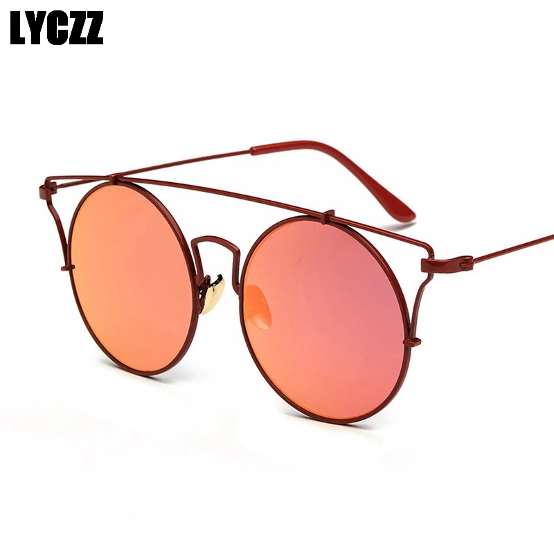 Lyczz 2019 Винтаж Круглые Солнцезащитные очки Классические солнцезащитные Для