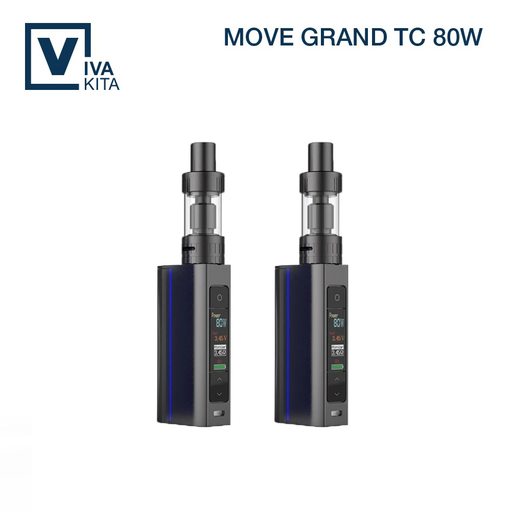Vape электронная сигарета Vivakita Move Grand Kit 80W Vapor 0 96 &quotцветной экран коробка мод 510